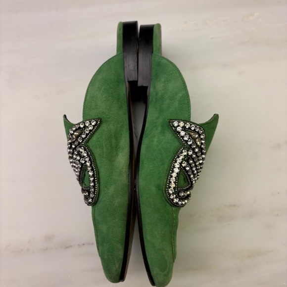 Isabel Marant Green Mules with Silver Embellishments - Picture 7 of 8
